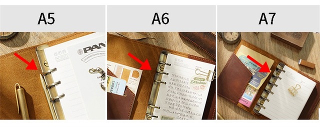 Ręcznie robiony skórzany notatnik spiralny A5/A6/A7 - wielofunkcyjny pamiętnik Retro dla podróżników oraz miłośników klasyki - Wianko - 5