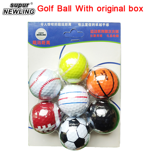Piłki golfowe z oryginalnym pudełkiem - 7szt. 2-warstwowe + 1szt. 3-warstwowa, wysokiej jakości piłki do golfa - prezent - Wianko - 1