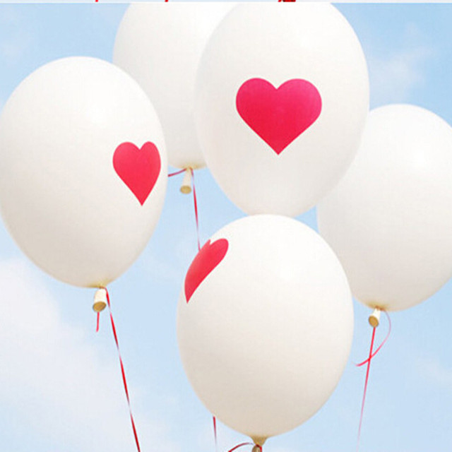 10 czerwonych miłość balonów lateksowych w kształcie serca, 12 cali - dekoracja ślubna, rocznicowa, walentynkowa - Wianko - 5