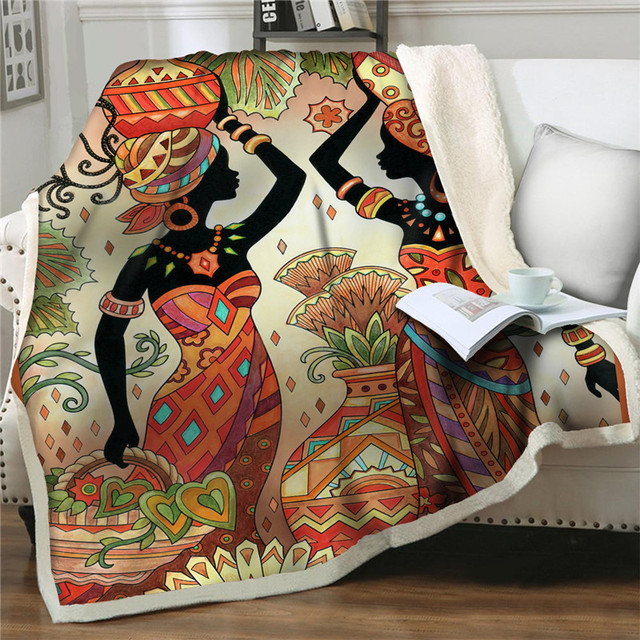 Miękki koc 3D z afrykańskim motywem dla podróżujących - narzuta na sofę i kołdra dla zimowego ciepła różnych snów na łóżku i podczas campingów - Wianko - 31