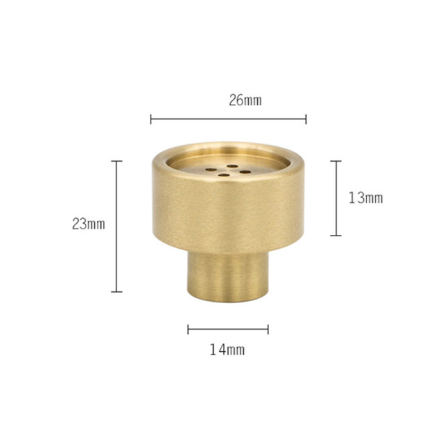 Solidny mosiężny uchwyt do szafek - złoty, w kształcie guzika, jedno otwory - Wianko - 3