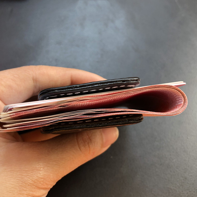 Klips do banknotów ze skórzanym portfelem na pieniądze i karta kredytowa - Wianko - 13