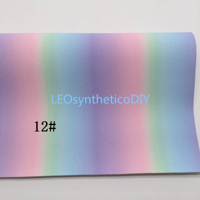Leosyntheticotidiy Rainbow Suede - tkanina syntetyczna winylu Faux Leather, arkusze podkładki pod łuki DIY, 21x29 cm - Wianko - 6