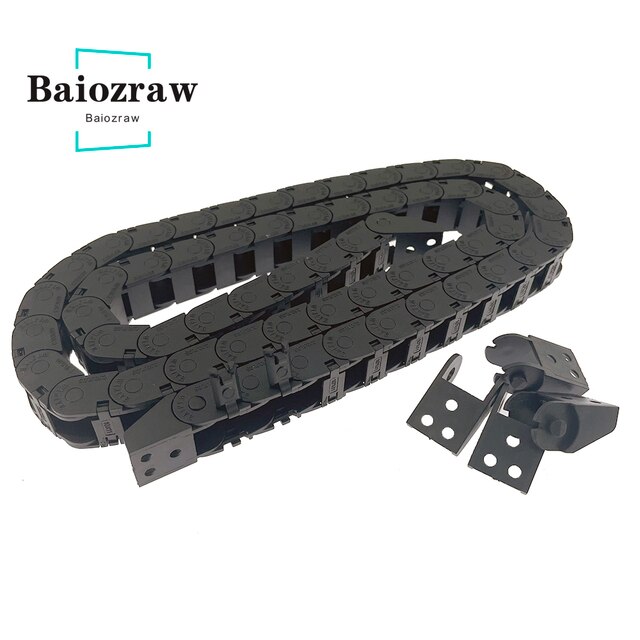 Zestaw łańcuchów kablowych VORON Trident 1 - czarne otwarte przenośniki dla drukarek 3D - Wianko - 3