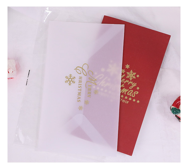 Kartki świąteczne 3D Boże Narodzenie Nowy Rok - życzenia dla dzieci, żony, męża - Wianko - 6