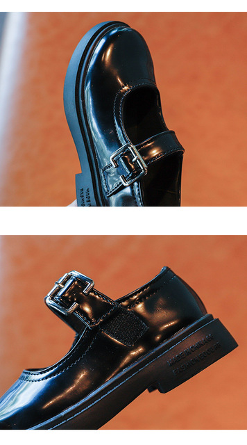 Buty dziecięce japońskiego stylu 2021 - solidne czarne jesienne buty retro z PU skóry (dla dziewcząt i chłopców) - Wianko - 12