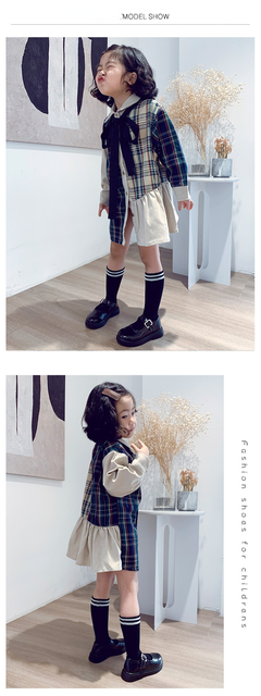 Buty dziecięce japońskiego stylu 2021 - solidne czarne jesienne buty retro z PU skóry (dla dziewcząt i chłopców) - Wianko - 4