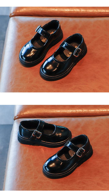 Buty dziecięce japońskiego stylu 2021 - solidne czarne jesienne buty retro z PU skóry (dla dziewcząt i chłopców) - Wianko - 10