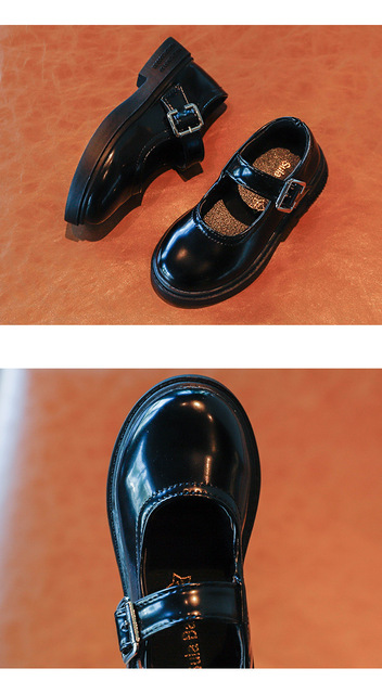 Buty dziecięce japońskiego stylu 2021 - solidne czarne jesienne buty retro z PU skóry (dla dziewcząt i chłopców) - Wianko - 11