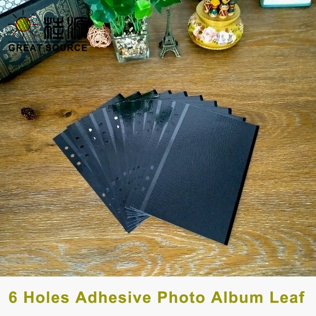 Samoprzylepny album fotograficzny liść 6R, format W14.5 * 21cm, 20 arkuszy z 6 otworami na segregator - Wianko - 2