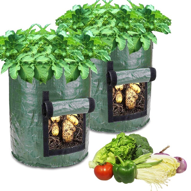 Torba do uprawy ziemniaków z rączką, zagęszczona - torba do uprawy warzyw i roślin, cebula, doniczka ogrodowa - Wianko - 13