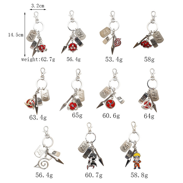 Naszyjnik dynamiczne kolczyki Naruto Hongyun- biżuteria metalowa brelok, Symbol klamra łuk Archer Cosplay zabawki prezenty - Wianko - 1