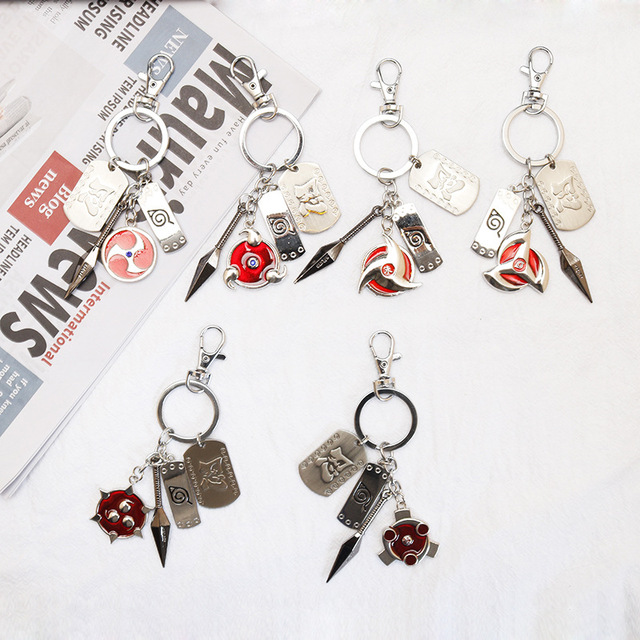 Naszyjnik dynamiczne kolczyki Naruto Hongyun- biżuteria metalowa brelok, Symbol klamra łuk Archer Cosplay zabawki prezenty - Wianko - 2