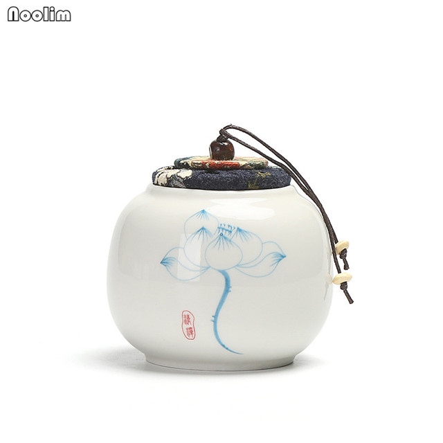 Puszkowa Mini Ceramika NOOLIM - przenośny słoik na herbatę i przyprawy, ręcznie malowany - Wianko - 6