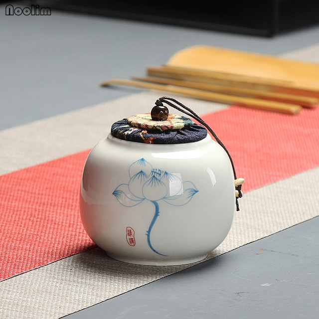 Puszkowa Mini Ceramika NOOLIM - przenośny słoik na herbatę i przyprawy, ręcznie malowany - Wianko - 3
