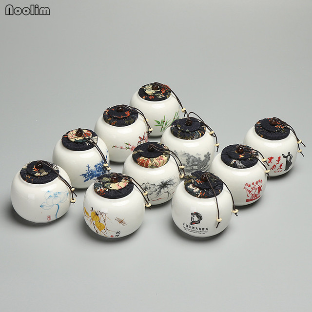 Puszkowa Mini Ceramika NOOLIM - przenośny słoik na herbatę i przyprawy, ręcznie malowany - Wianko - 2