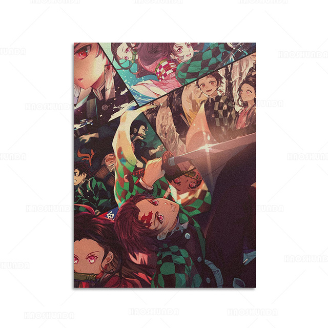 Plakat malarstwo HD Tanjiro Kamado Nezuko - grafika ścienna Anime - Wianko - 6