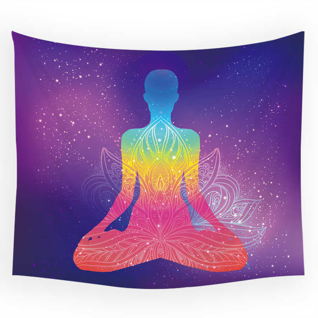 Gobelin mandala Buddy w stylu indyjskim o wysokiej rozdzielczości do medytacji, ożywiający chakry - dekoracyjny dywan jogi o psychodelicznym wzorze, idealny do zawieszenia na ścianie - wystrój boho - Wianko - 18