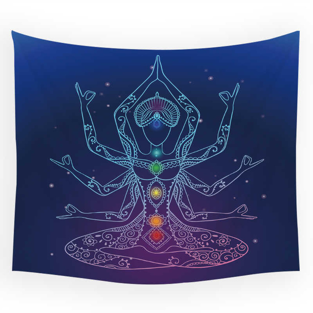 Gobelin mandala Buddy w stylu indyjskim o wysokiej rozdzielczości do medytacji, ożywiający chakry - dekoracyjny dywan jogi o psychodelicznym wzorze, idealny do zawieszenia na ścianie - wystrój boho - Wianko - 16