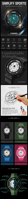 Elektroniczny zegarek cyfrowy Chronograph wodoodporny Reloj Mujer cienki-lekki z kategorią dostępną dla wszystkich klientów - mężczyzn, kobiet i uczniów - Wianko - 8