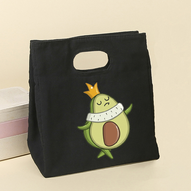 Izolowana termiczna torba na lunch, owoc awokado Cartoon, damskie piknikowe pudełko Bento, zachowujące świeżość pojemnik na jedzenie, torba termiczna Boys termo etui - Wianko - 11