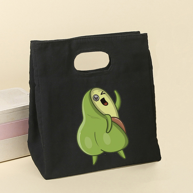 Izolowana termiczna torba na lunch, owoc awokado Cartoon, damskie piknikowe pudełko Bento, zachowujące świeżość pojemnik na jedzenie, torba termiczna Boys termo etui - Wianko - 14