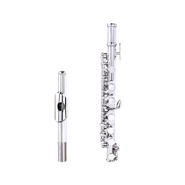 Naomi - niklowany flet Piccolo Kit C klucz Instrument dęty drewniany - Cupronickel, mini śrubokręt i ściereczka do czyszczenia w wyściełanej torbie - Wianko - 24