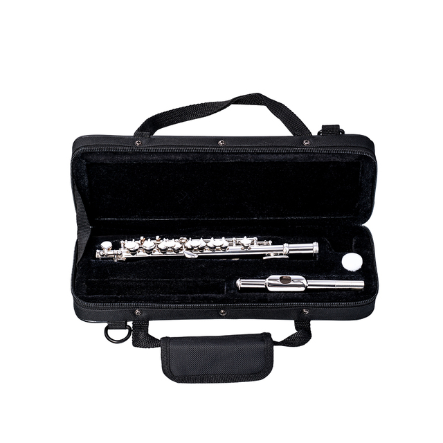 Naomi - niklowany flet Piccolo Kit C klucz Instrument dęty drewniany - Cupronickel, mini śrubokręt i ściereczka do czyszczenia w wyściełanej torbie - Wianko - 28