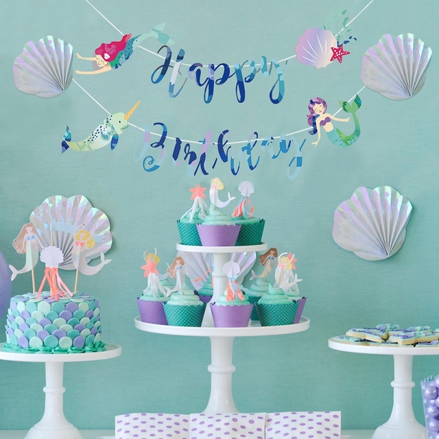 Dekoracja na imprezę Syrenka - latarenka meduza ze wzorem podwodnego świata - urodziny, Babyshower i inne imprezy dziewczynki - DIY - papierowa latarnia - Wianko - 6