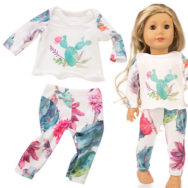 Śliczne piżamy i ubrania na wypoczynek dla lalki 18-cal (Boże Narodzenie, amerykańska dziewczyna) - Wianko - 9