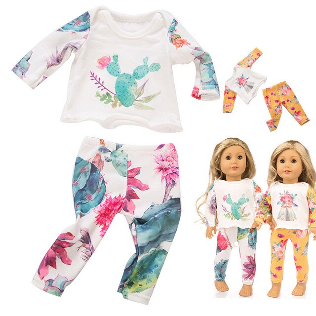 Śliczne piżamy i ubrania na wypoczynek dla lalki 18-cal (Boże Narodzenie, amerykańska dziewczyna) - Wianko - 1