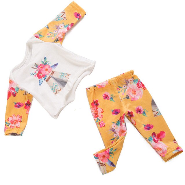Śliczne piżamy i ubrania na wypoczynek dla lalki 18-cal (Boże Narodzenie, amerykańska dziewczyna) - Wianko - 5