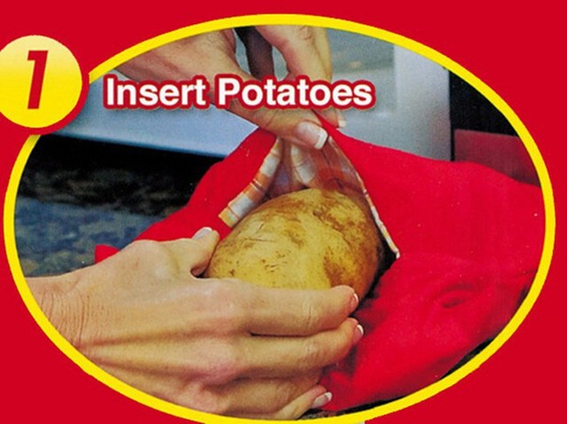Maty i podkładki do pieczenia - Torba na szybkie gotowanie czerwonych ziemniaków w kuchence mikrofalowej - gotuj 8 sztuk na raz w 4 minuty - myte torby ziemniaczane (5 sztuk/partia) - Wianko - 3