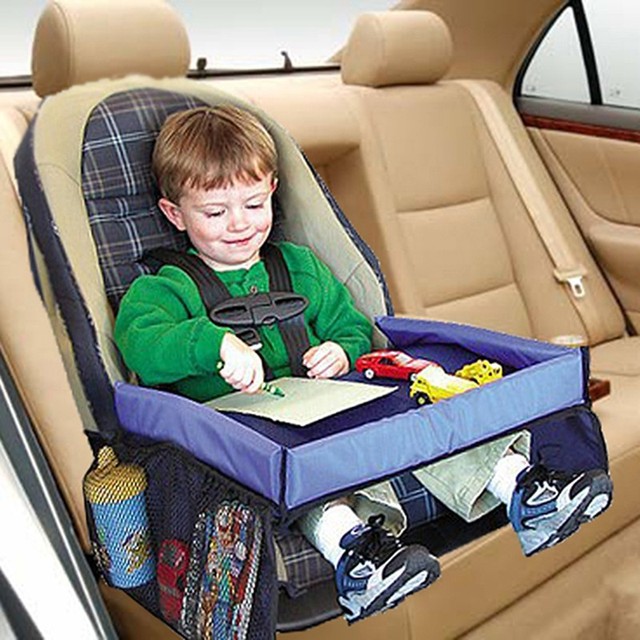 Wodoodporny uchwyt dziecięcy na wózek - stół taca samochodowy z przechowywaniem zabawek - Wianko - 2