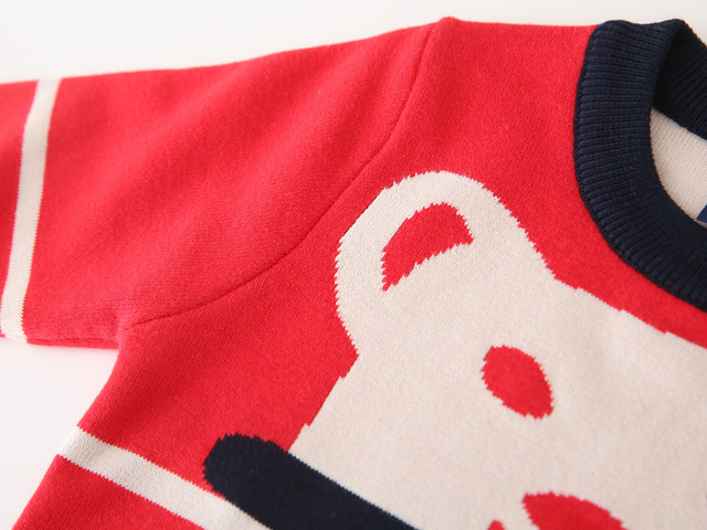 Sweter z polaru dla chłopców Mudkingdom - luźny fason, kreskówkowy wzór, długie rękawy - Wianko - 8