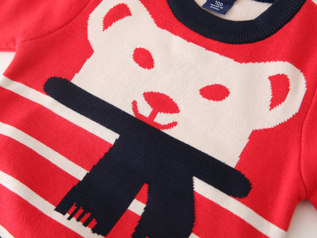 Sweter z polaru dla chłopców Mudkingdom - luźny fason, kreskówkowy wzór, długie rękawy - Wianko - 7