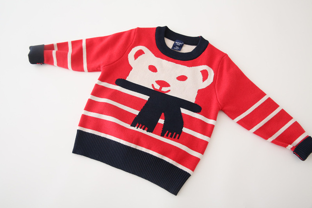 Sweter z polaru dla chłopców Mudkingdom - luźny fason, kreskówkowy wzór, długie rękawy - Wianko - 5