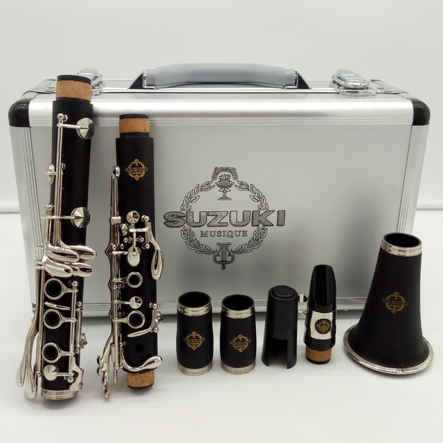 Dobrej jakości klarnet profesjonalny Bb z bakelitu, 17 klawiszy, ustnik i stroik w zestawie - Wianko - 4