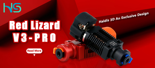 Hotend Haldis 3D Red Lizard V3 Pro V6 - bi-metalowa przerwa cieplna, miedziany platerowany, do CR-10 CR10S Ender-3 V2 Ender-3 - Wianko - 1