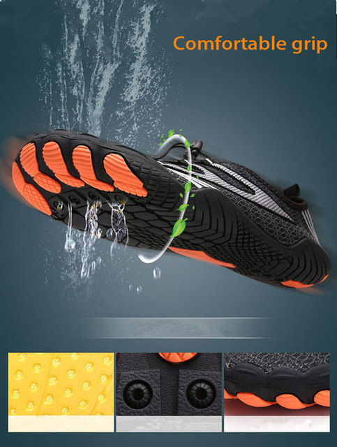 Męskie buty wędkarskie do wody Aqua Upstream, przeciwpoślizgowe, boso, szybkoschnące - Wianko - 62