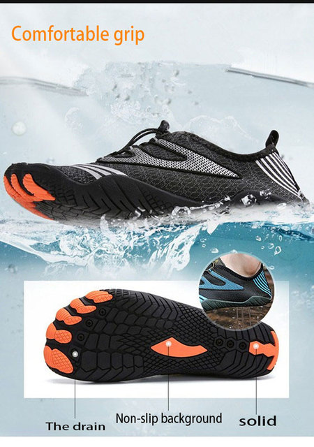 Męskie buty wędkarskie do wody Aqua Upstream, przeciwpoślizgowe, boso, szybkoschnące - Wianko - 63