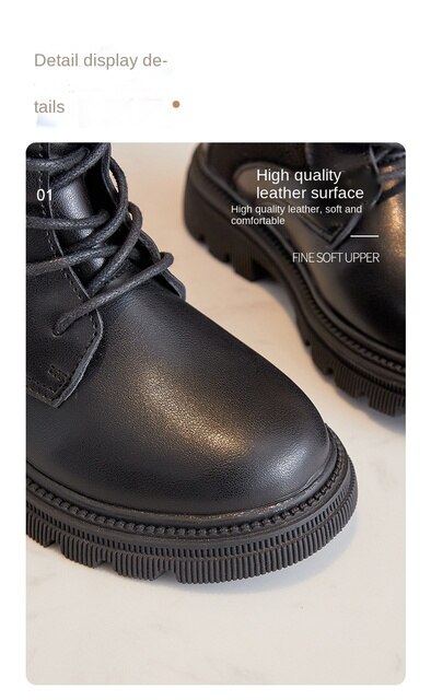 Buty zimowe dla dziewczynki - wysoka jakość i wygodna dzianina stretch - metalowy łańcuch - kolor czarny - Wianko - 2