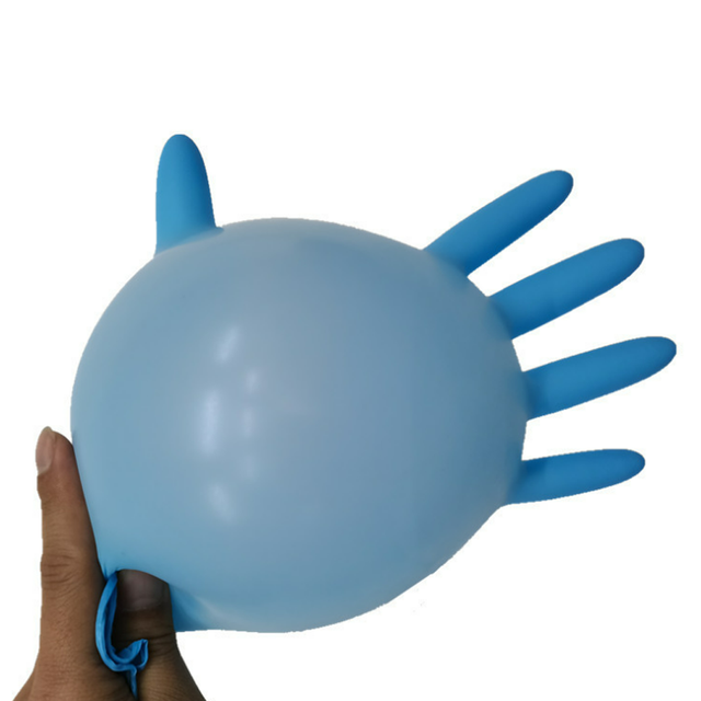 Rękawice nitrylowe niebieskie Food Grade, 100 sztuk/pudło, jednorazowe, wodoodporne, ochrona dla alergików - Wianko - 2
