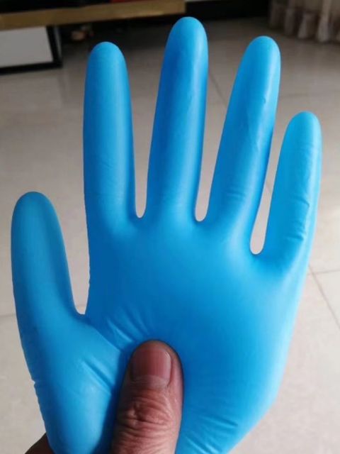 Rękawice nitrylowe niebieskie Food Grade, 100 sztuk/pudło, jednorazowe, wodoodporne, ochrona dla alergików - Wianko - 1