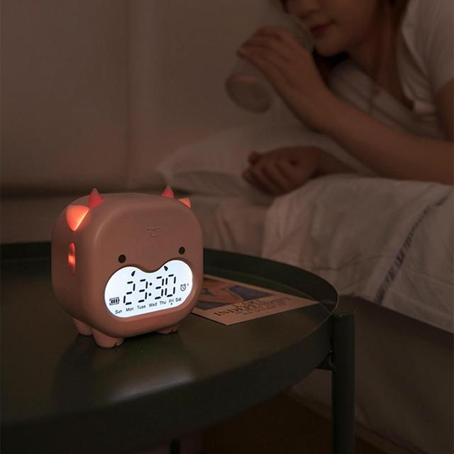 Zegar USB LED cyfrowy kształt krowy z budzikiem - akumulatorowo zasilany - Wianko - 17