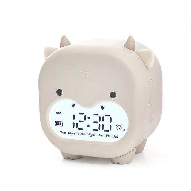 Zegar USB LED cyfrowy kształt krowy z budzikiem - akumulatorowo zasilany - Wianko - 9