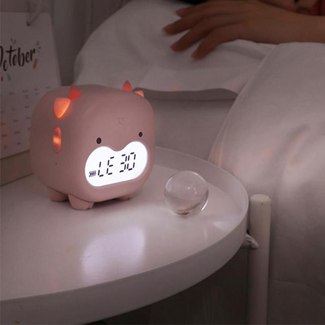 Zegar USB LED cyfrowy kształt krowy z budzikiem - akumulatorowo zasilany - Wianko - 16