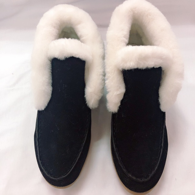 Damskie botki krótkie zimowe HOUZHOU - czarny szary - rozmiar 35-43 - aksamitne - jesienne buty do kostki, miękkie i modne - Wianko - 18