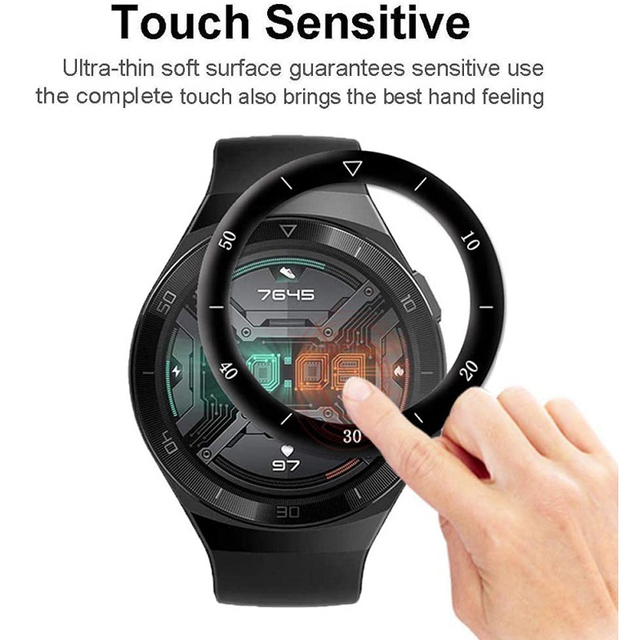 Folia ochronna pokrywa Huawei zegarek GT 2e/GT2 E Smartwatch 3D zakrzywiona krawędź film - Wianko - 7