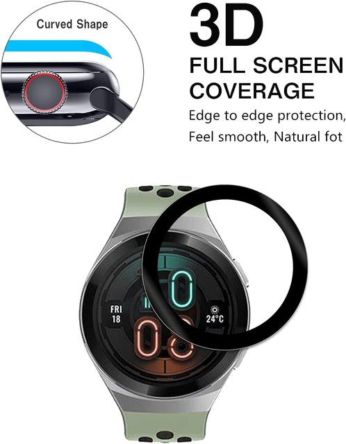 Folia ochronna pokrywa Huawei zegarek GT 2e/GT2 E Smartwatch 3D zakrzywiona krawędź film - Wianko - 8